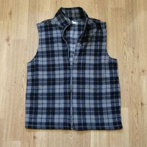 Buffalo plaid Old Navy fleece plaid vest size M (8)